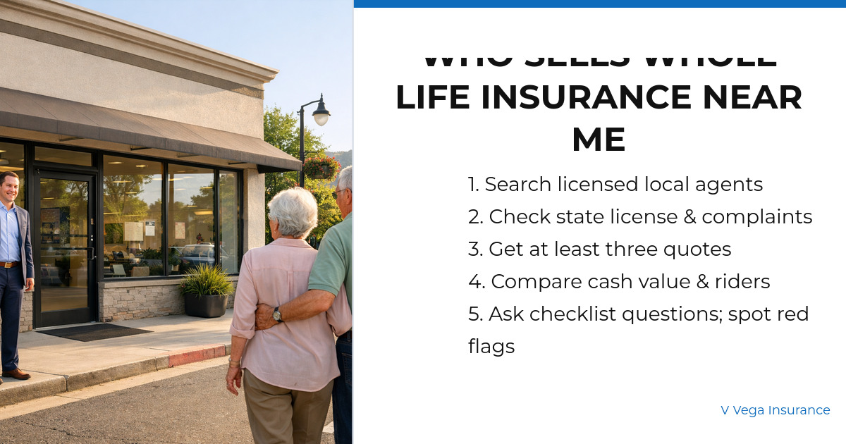 Who Sells Whole Life Insurance Near Me summary graphic