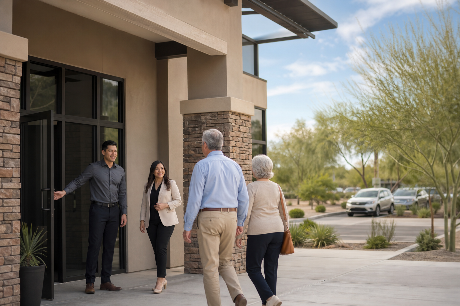 A Practical Guide to Trusted Final Expense Insurance - V Vega Insurance office exterior with staff assisting seniors about tr