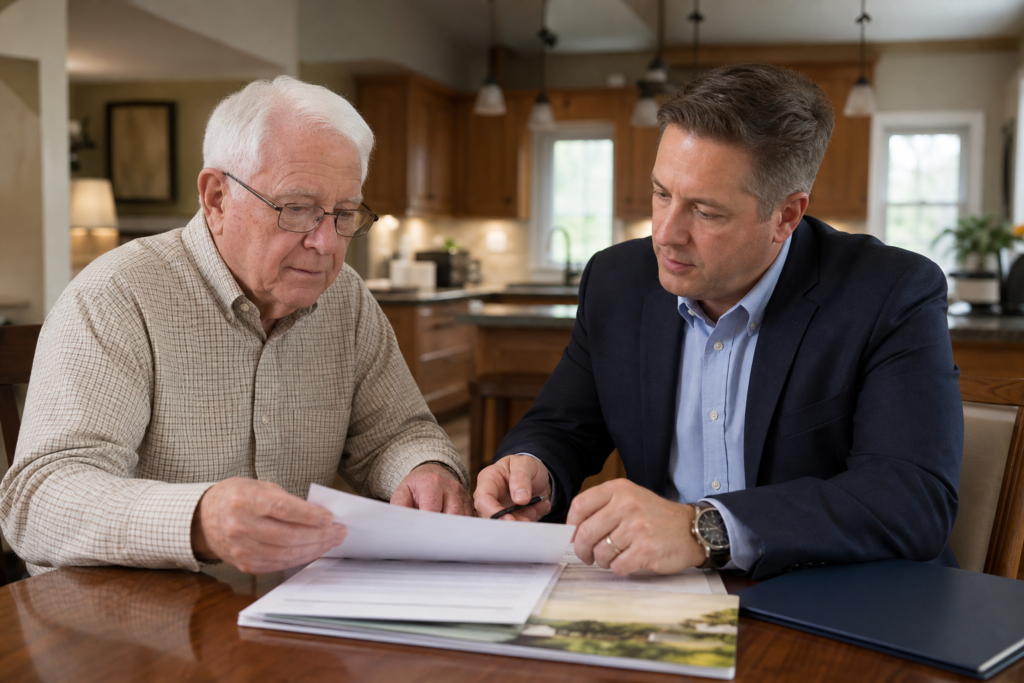 Ohio Seniors: How to Lock in Final Expense Coverage Before Rates Rise - Ohio senior meeting an agent to discuss final expense