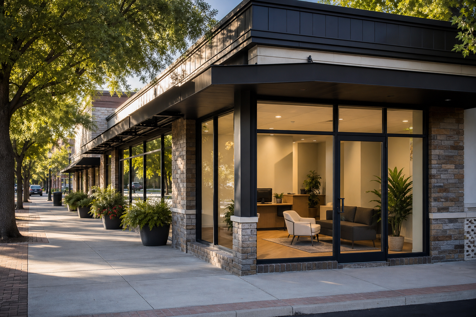 Independent insurance office exterior representing local V Vega Insurance assistance with Cash Value Account planning